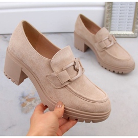 Vinceza W JAN177D pantofi din piele intoarsa, bej 1