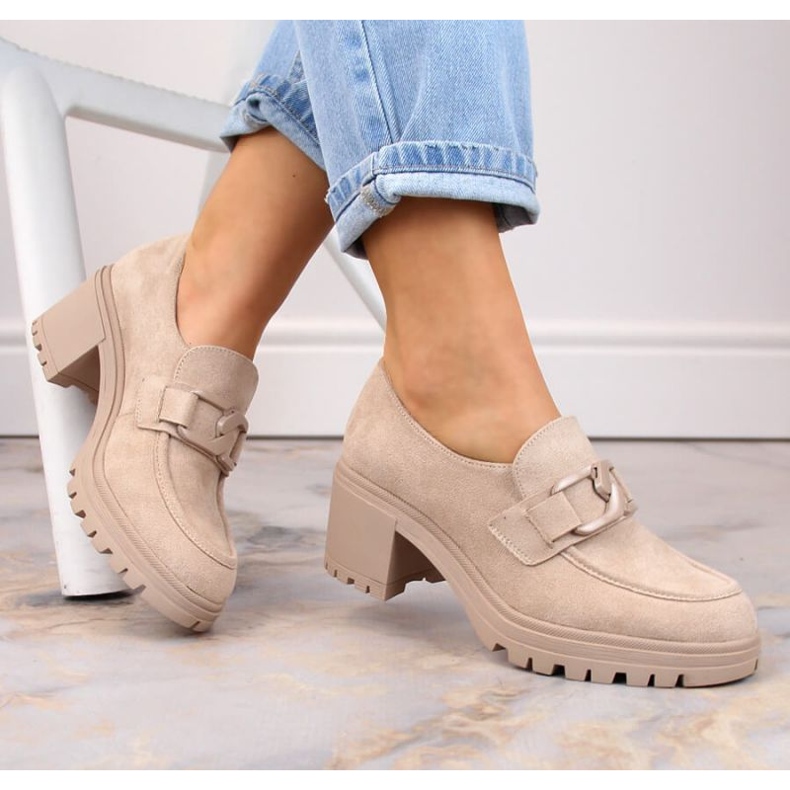 Vinceza W JAN177D pantofi din piele intoarsa, bej 2