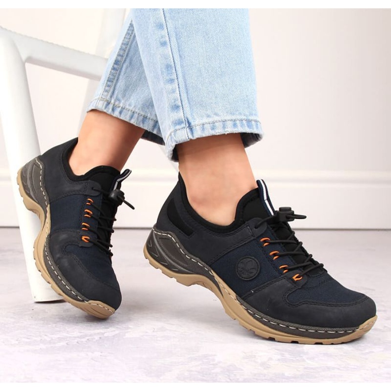 Pantofi comozi Rieker W RKR644, bleumarin albastru 2