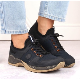 Pantofi comozi Rieker W RKR644, bleumarin albastru 3