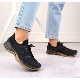 Pantofi comozi Rieker W RKR644, bleumarin albastru 4