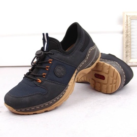 Pantofi comozi Rieker W RKR644, bleumarin albastru 6
