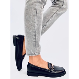 Mocasini Gracess Black cu ursuleti de pluș negru 2