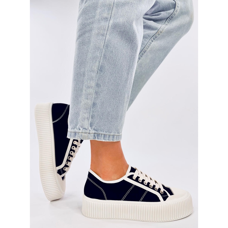 Adidasi de dama pe platforma Dors Black negru 2 Adidasi de dama pe platforma Dors Black negru 2