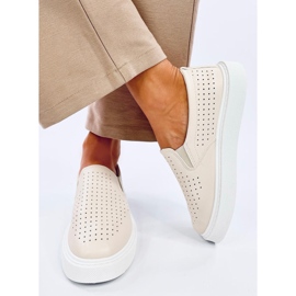 Tenisi slip-on Towns bej ajurat 1