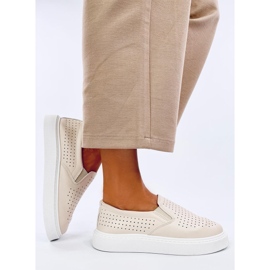 Tenisi slip-on Towns bej ajurat 2