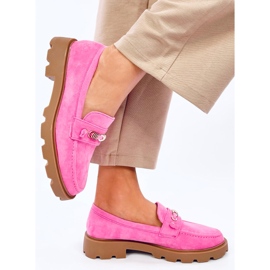 Mocasini de dama Molla Fuchsia roz 2