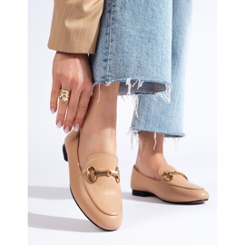 Mocasini Pantofi bej maro 1