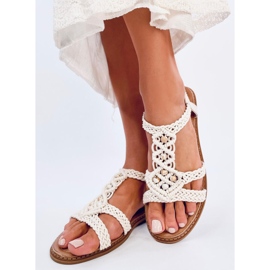 Sandale boho șir Ashes Beige bej 1
