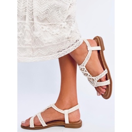 Sandale boho șir Ashes Beige bej 2