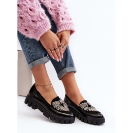 Mocasini patentati dama Laura Messi 2785 Black negru 2