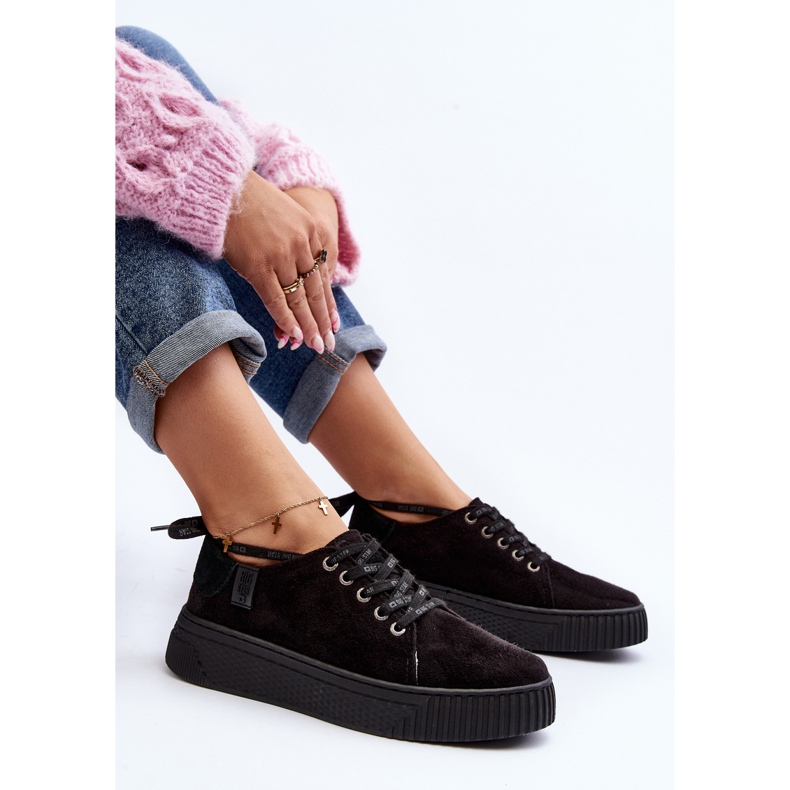 Pantofi de damă Big Star NN276005 Memory Foam System Negri negru 2