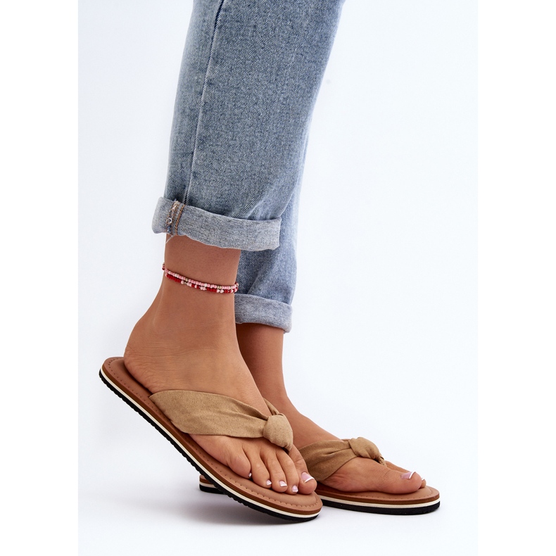 Șlapi damă Big Star LL274623 Bej 2