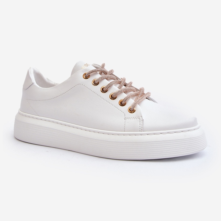 Pantofi sport de damă din piele CheBello 4362 alb 2 Pantofi sport de damă din piele CheBello 4362 alb 2