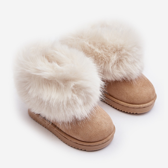 Cizme De Zapada Izolatoare Copii Cu Blana, Bej Nohie 2 Cizme De Zapada Izolatoare Copii Cu Blana, Bej Nohie 2