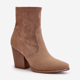 Botine de dama Bej Sanile 1