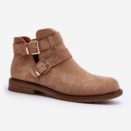 Cizme Plate Dama Cu Bretele Bej Melviana 2 Cizme Plate Dama Cu Bretele Bej Melviana 2