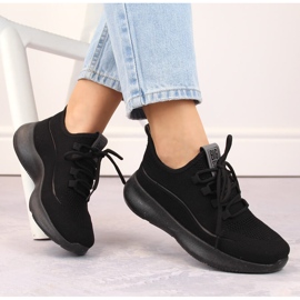 Pantofi sport negri ajurati Big Star NN274663 negru 1