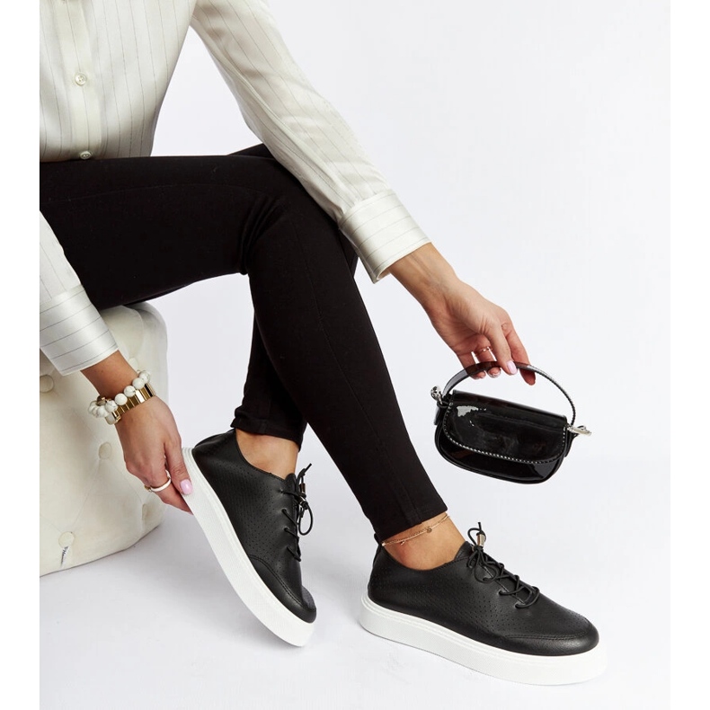 Tenisi Laytonville negri perforați negru 1 Tenisi Laytonville negri perforați negru 1