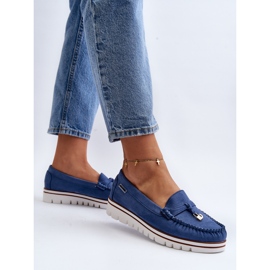 Mocasini De Dama Pe Platforma Railav Albastru 6