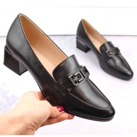 Vinceza W JAN270A pantofi cu toc mic, negri negru 1