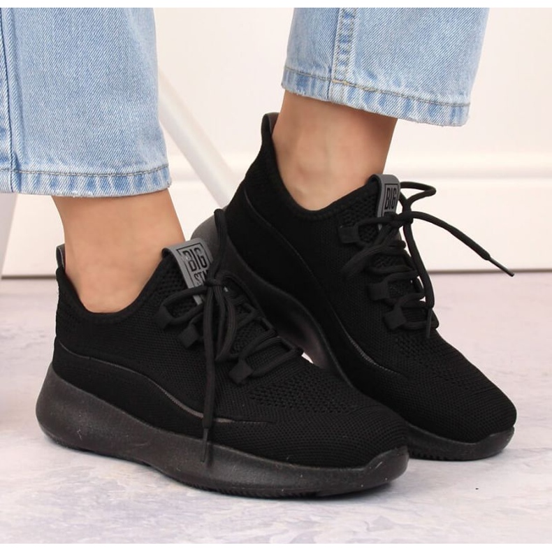 Big Star W INT1961B pantofi sport ajurati, negri negru 2