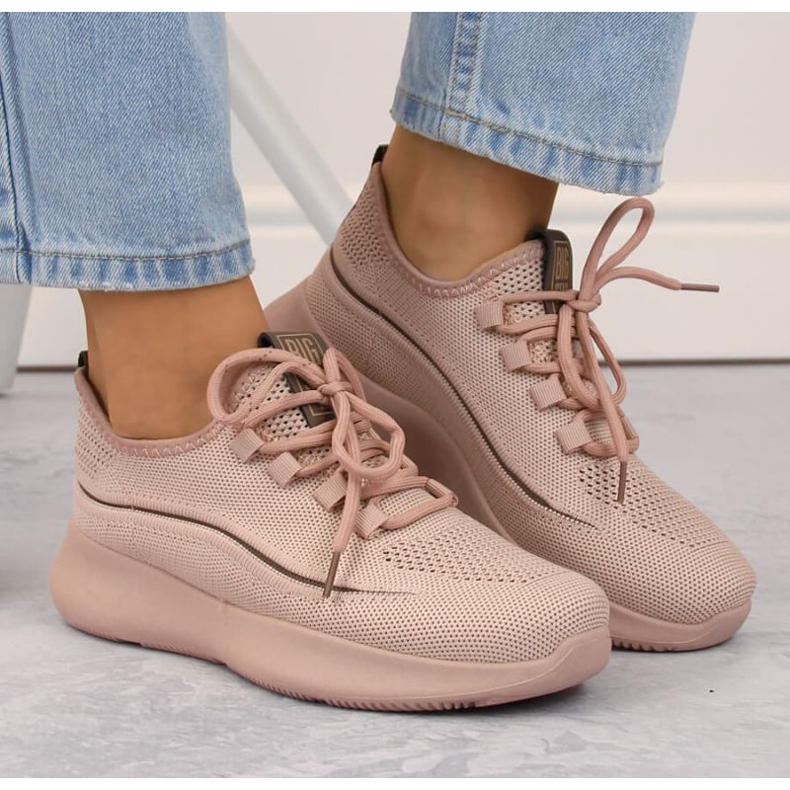 Big Star W INT1961C pantofi sport ajurati nud roz 2