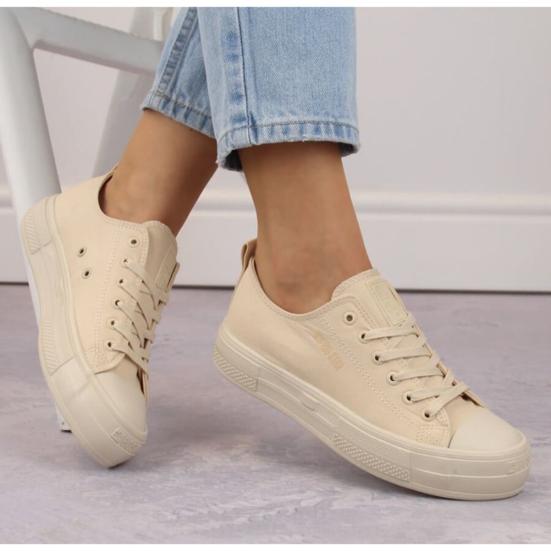 Adidași cu platformă Big Star W INT1963B, bej 1