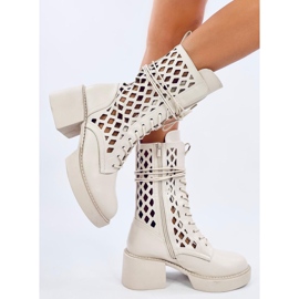 Botine ajurate Vines bej 2