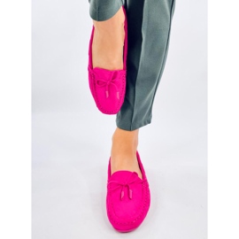 Mocasini Wards din piele intoarsa fuchsia roz 1