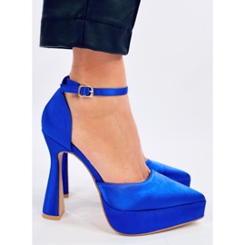 Pompe cu platformă Carlie Navy albastru 3