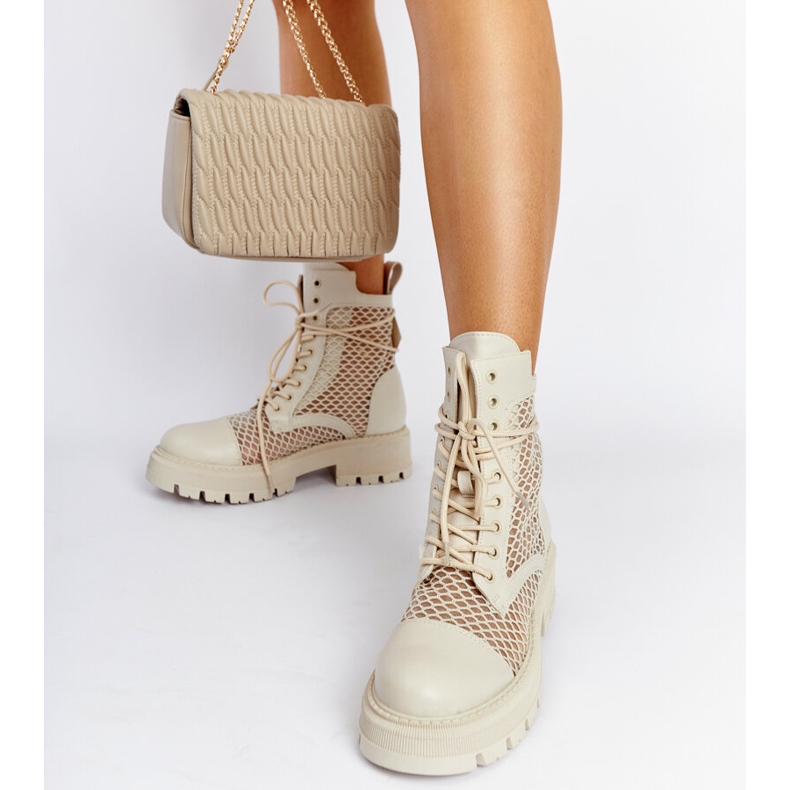 Cizme Waldeck bej transparente 1