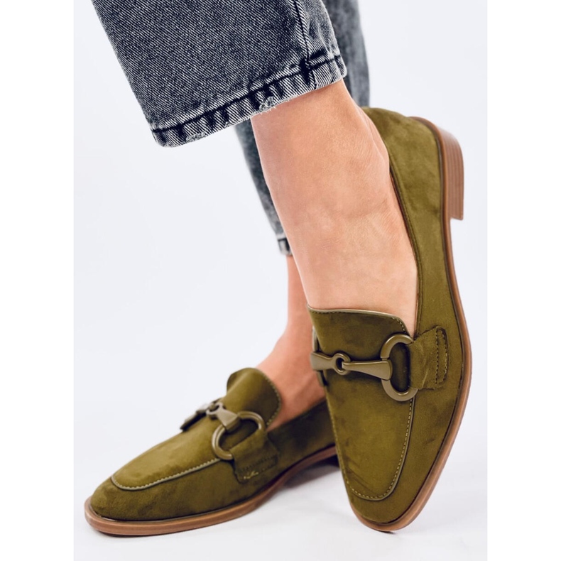 Mocasini de dama Isidora Green verde 2