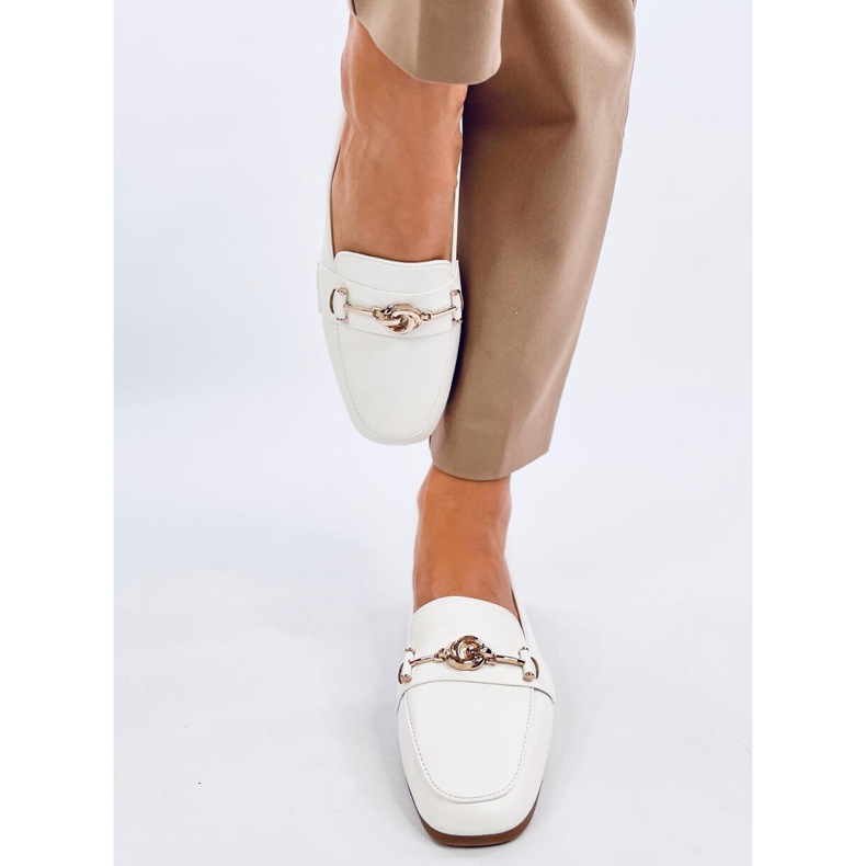 Mocasini de dama Tansy White alb 1