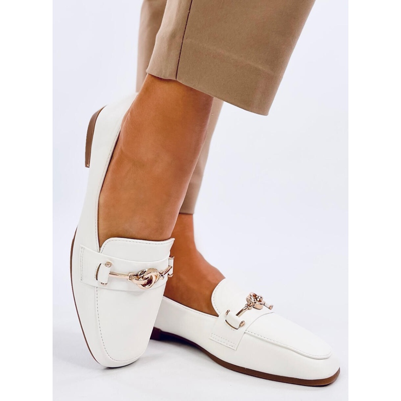 Mocasini de dama Tansy White alb 2