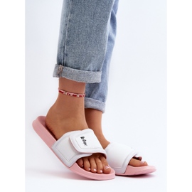 Flip-flops Lee Cooper pentru femei LCW-24-42-2491L alb/roz 2