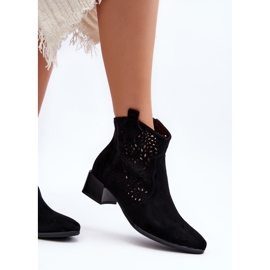 Vinceza Cizme ajurate dama Madalina Neagra negru 1