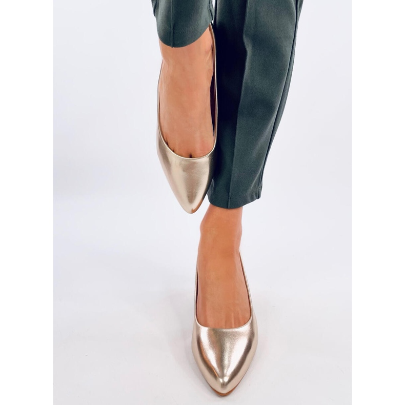 Pompe Shers Gold cu toc înalt de aur 1