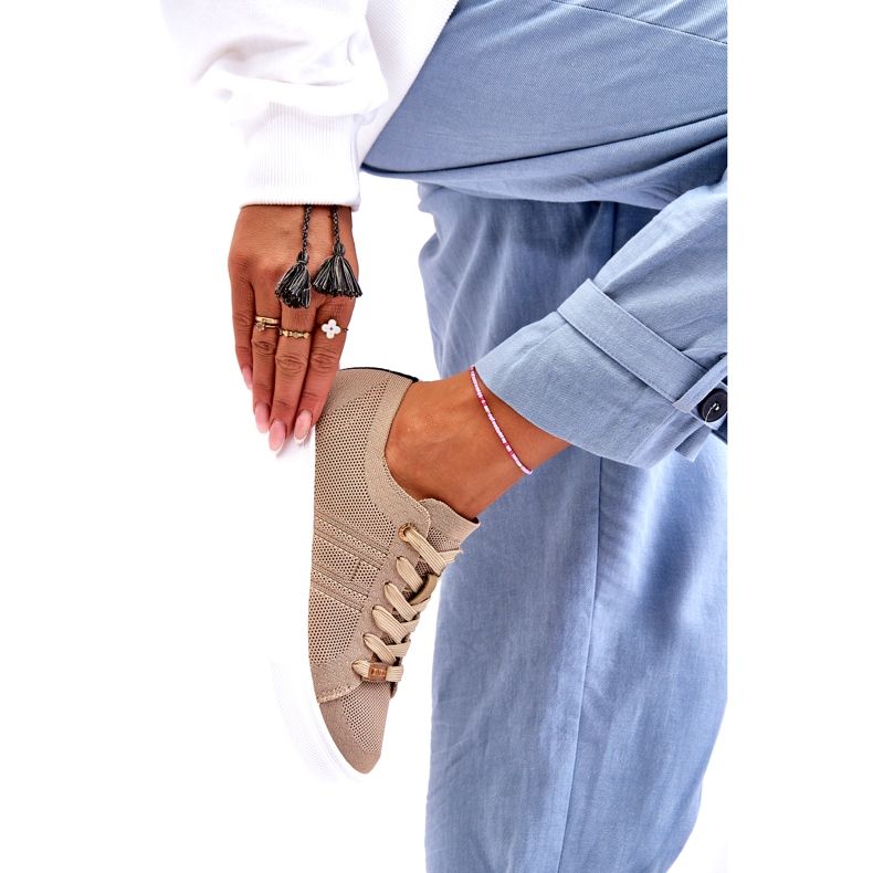 Pantofi de damă cu șireturi Bej Etna 1