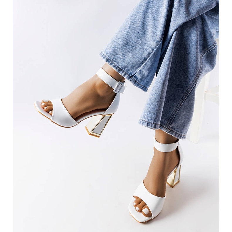 Sandale cu bloc alb Marlens 1 Sandale cu bloc alb Marlens 1