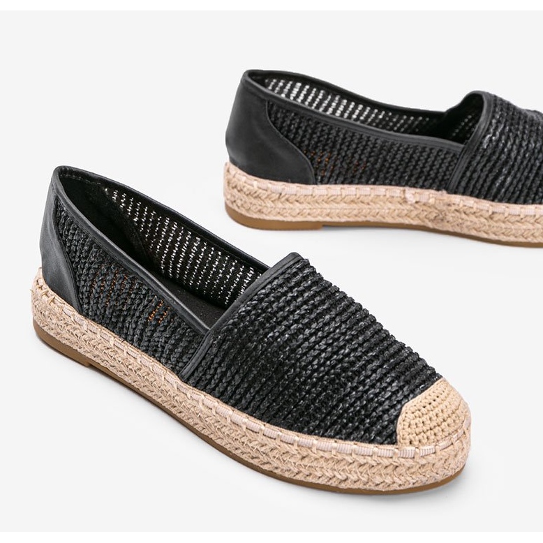 Espadrile țesute negre Carly negru 1