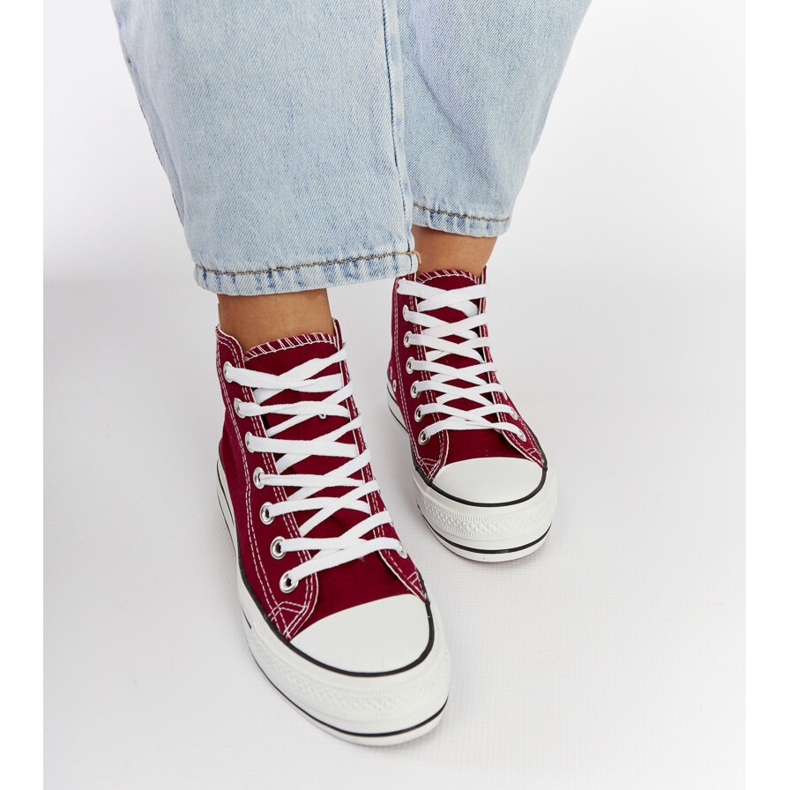 Adidași înalți Puglia visiniu roșu 1