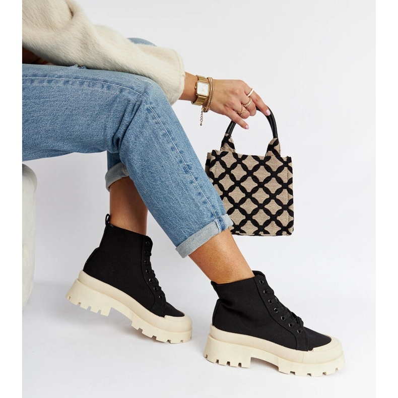 Botine negre ușoare Obispo negru 1