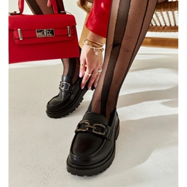 Mocasini cu cataramă cu arcuri negre negru 1 Mocasini cu cataramă cu arcuri negre negru 1