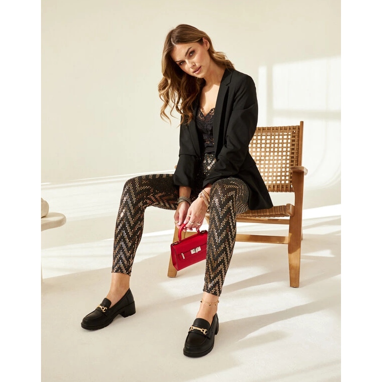 Mocasini negri cu toc inalt Sherie negru 2 Mocasini negri cu toc inalt Sherie negru 2