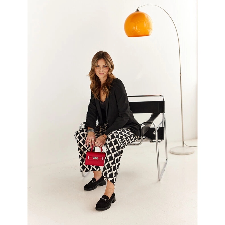 Mocasini Grisel din piele intoarsa neagra negru 2