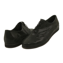 Pantofi negri Angello Pantofi pentru femei legați în polka Dots 303 negru 3