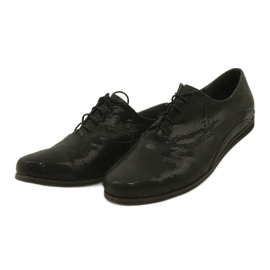 Pantofi negri Angello Pantofi pentru femei legați în polka Dots 303 negru 2
