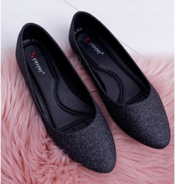Seastar Balerini pentru femei Glitter Black Fifi negru 4