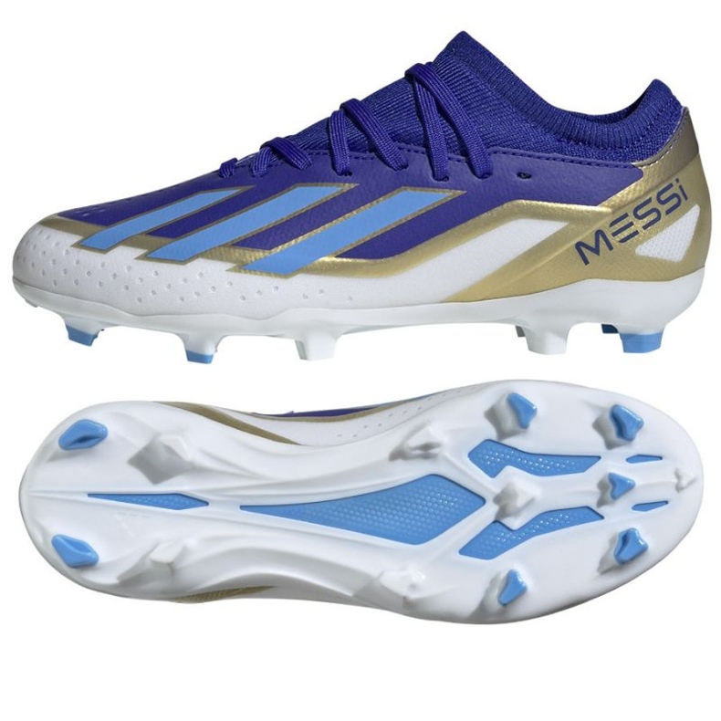 Pantofi Adidas X Crazyfast League Messi Jr Fg ID0714 albastru 1